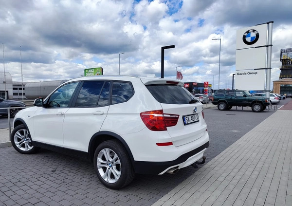 BMW X3 cena 92250 przebieg: 170735, rok produkcji 2017 z Chorzów małe 254